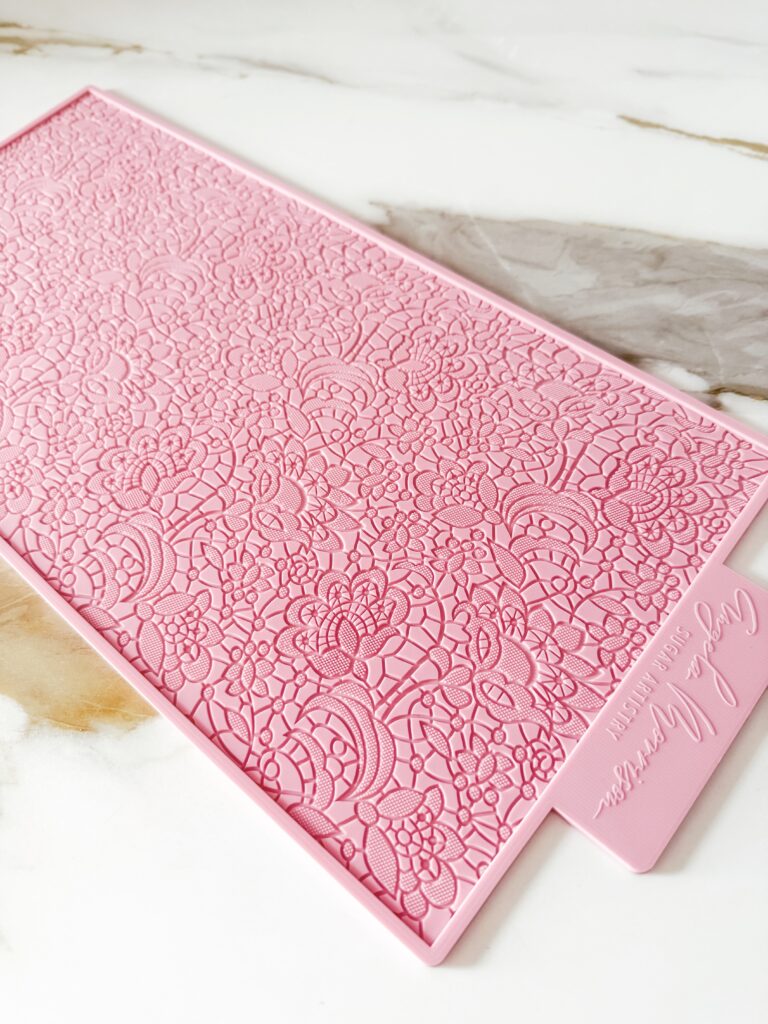 Edible Lace Mat for cake decorating creating realistic lace patterns