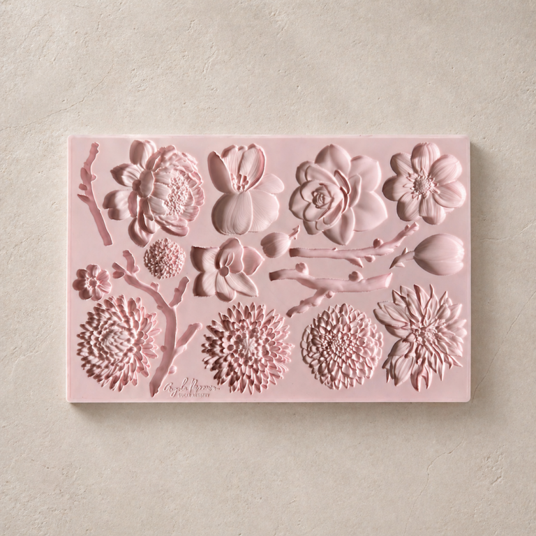 atelier blooms floral silicone mould for fondant cake decorating with detailed flower designs