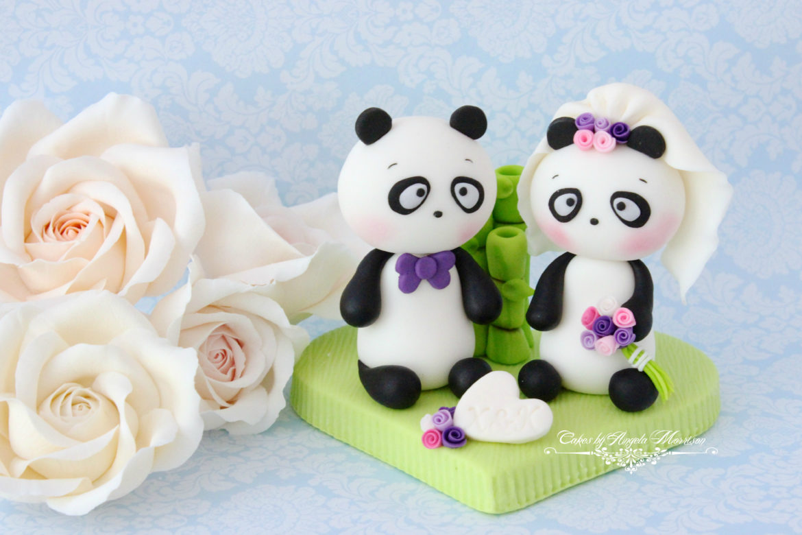 How to make a Pandas Wedding Cake Topper PDF Tutorial – Cakes by Angela ...